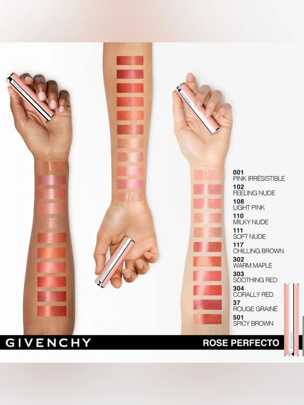 Givenchy Rose Perfecto Lip Balm 000 White Shield Sheer Shimmer 2.2 g New